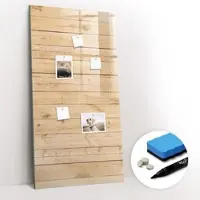 Tulup Magnettafel Beschreibbar Leuchttafeln 60x120 cm Magnettafel Küche Glas Schwarzer Marker Glastafel Magnetisch