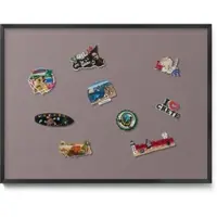 Tulup Magnettafel Wanddekoration Magnettafel bedruckt Farbe Hellbraun 80x60 cm Magnetboard für Reisemagnete Schwarzer Rahmen