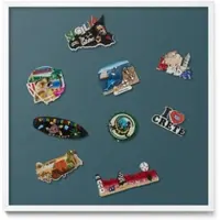Tulup Magnettafel Magnetpinnwand Metall für Urlaubsmagnete Farbe Dunkeltürkis 50x50 cm Wanddekoration Magnettafel bedruckt Weißer Rahmen
