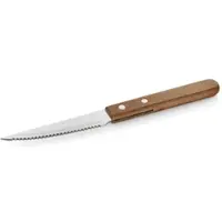 WAS Germany - Steak-/Pizzamesser mit Holzgriff Set 12-teilig, 21 cm, Edelstahl