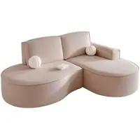 Idohome -Polsterecksofa SOFIA L 210 cm Beige Linksseitige freistehende Polsterecke Wohnlandschaft Gepolstertes modernes Eckcouch Sofa Riviera 16