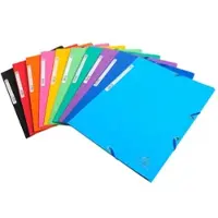 Exacompta Sammelmappe mit Gummizug, 3 Klappen und Etikett aus Manila Karton 400g , für Format DIN A4
