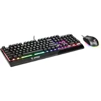 MSI S11-04DE601-CLA, Kabelgebunden, USB, Mechanischer Switch, QWERTZ, RGB-LED, Schwarz