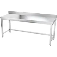 GOLDINOX Arbeitstisch aus Edelstahl 2000 x 500 mm mit PREMIUM-Verstärkung.