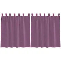vidaXL Voile Vorhänge mit Schlaufen 2 Stk. Lila 140x140 cm