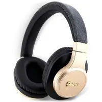 GUESS Bluetooth 5.3 Wireless Headset Kopfhörer On Ear 4G Script Metal Schwarz
