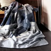 Biederlack Wohndecke Snow Flow 150x200 cm - blau;beige