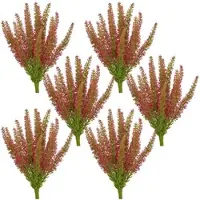 Creativ Green künstliche Pflanze Calluna, ca. 29cm, rubin, 6er Set