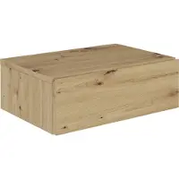 CARO-Möbel Hängender Nachttisch Anne mit Schublade, Asteichefarben - griffloses öffnen & platzsparend durch Wandmontage, robuste Spanplatte