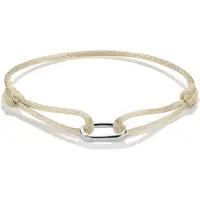 Thomas Sabo C1210-001-19-L24V Textil-Armband Connect Silber Beige