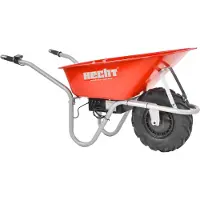 HECHT 2620 Schubkarre Elektro | 250 kg Tragkraft | 80 Liter | 280W | 24V 12Ah Akku | Transportwagen