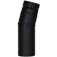 Bertrams Pelletino Bogen 10SB15-100S 15°, ohne Reinigungsöffnung, 100 x 0,6 mm, schwarz