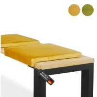 Lycce Klemmkissen / Sitzkissen mit 1 Leiste, Samtbezug FRESH senf oliv