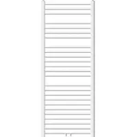 LuxeBath Badheizkörper Sahara, 600x1500 mm, Weiß, gebogen mit Mittelanschluss, ohne Heizstab