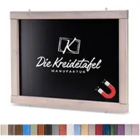 Die Kreidetafel Manufaktur Magnetische Kreidetafel - Magnettafel mit Holzrahmen / Taupe 100x50cm