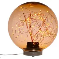 MARELIDA LED Kugel mit Drahtlichterkette - stehend - 100 bernsteinfarbene LED - D: 25cm - f. Außen - amber