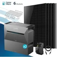 SolarMars Balkonkraftwerk 3000 Watt mit Speicher Anker SOLIX Solarbank 3 E2700 Pro mit 6x500Wp Solarmodule und MC4 Solarkabel Set - 3000Wp ‚Äì 6 Module / 2x BP2700 / Ziegeldach