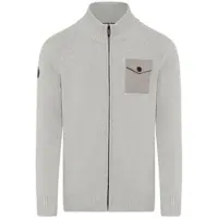 Man'S World Mans World Strickjacke "Neue Kollektion Highlight mit Tasche und Badge" casual Stil, mit Reißverschluss, Langarm, melierte Optik