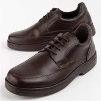 Purapiel Herren Oxford Schuh Komodo4 aus Leder, Braun, mit rutschfester Gummisohle und gepolsterter Innensohle