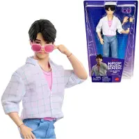Mattel KPop Demon Hunters Saja Boys Jinu Modepuppe in „Soda Pop“-Bühnenoutfit mit themenbezogenem Zubehör aus dem Film, Modepuppe, Männlich, 4 Jahr(e), Mädchen, 317,5 mm, Mehrfarbig
