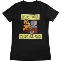 Garfield Shirt "It's Not Logical It's Just Our Policy Girly Tee" in Schwarz | Gr.: L