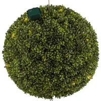 Creativ Green Kunstpflanze Buchsbaumkugel mit LED, für außen, Ø 45 cm