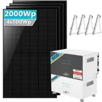 SolarMars SunEnergyXT 500 Pro Balkonkraftwerk Speicher mit 500Wp Solarmodul Set - SunEnergyXT 500 / 1x B500 / Balkon