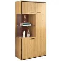 Merax Moderne Vitrine mit LED-Beleuchtung - 150Hx78Bx40Tcm - Glastür, Mehrzweckregale, 15 Farboptionen, Schaukasten