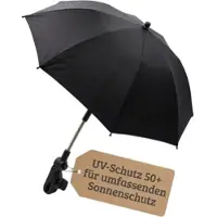 Fillikid Sonnenschirm Exklusiv für Kinderwagen & Buggys in Schwarz | Gr.: onesize