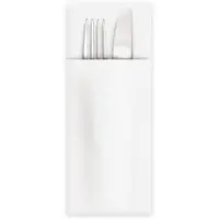 SWS 1250 Servietten Bestecktaschen CutleryStar PREMIUM PAP 40x32 cm weiß
