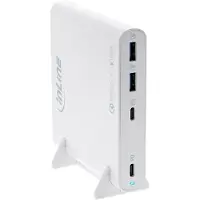 InLine USB Netzteil GaN Ladegeraet 4-Port 2x USB-C+ USB-A 120W weiß (31515W)