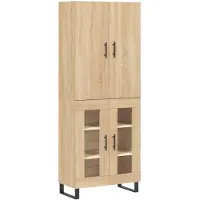 vidaXL Highboard Sonoma-Eiche 69,5x34x180 cm Holzwerkstoff