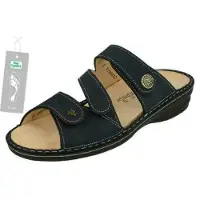 Finn Comfort , Lazise, Damen, Sandale, Finnslim, Darkblue, Leder, NEU - Damenschuhe Pantolette / Zehentrenner, Blau