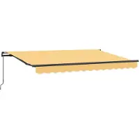 vidaXL Ausziehbare Markise Sand 500 x 350 cm Polyester und Aluminium