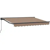 vidaXL Einziehbare Markise Taupe 3 x 2,5 m Polyester und Aluminium