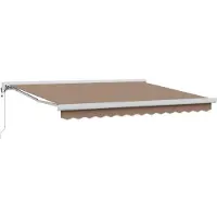 vidaXL Ausziehbare Markise Taupe 300 x 250 cm Stoff und Metall