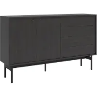 Selsey Olar II - Sideboard 2-türig, Portland Esche Schwarz, 154 cm