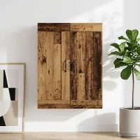 vidaXL Wandschrank Altholz 69,5 x 34 x 90 cm Holzwerkstoff