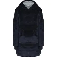 Kariban Kinder Poncho-Decke mit Oversize-Schnitt, doppelseitigem Stoff und gekreuzter Kapuze