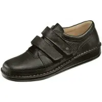 Finn Comfort , Köln, Herren, Halbschuh, Klettverschluss, Schwarz, Leder, NEU - Herrenschuhe Slipper, Schwarz