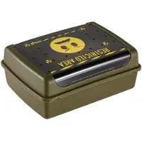 Keeeper Brotdose carla midi Emoji Danger, 1,0 L, olivgrün Deco-Click-Box midi, PP, praktischer Verschluss
