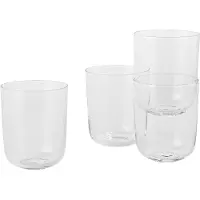 Muuto Wasserglas Corky Tall Clear 350 ml (4er-Set)