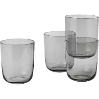 Muuto Wasserglas Corky Tall Grey 350 ml (4er-Set)