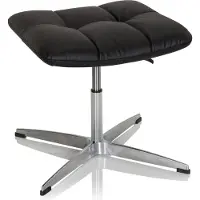 Hjh OFFICE SARANTO Hocker | Kunstleder - Home Office Bürostuhl Schwarz