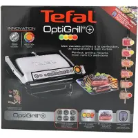 Tefal OptiGrill+ GC712D, Silber, Rechteckig, Sensor, Feuerrost, 600 cm², 300 x 200 mm