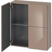 Duravit L-Cube Halbhochschrank, 2 Türen, 700x243x800mm, LC116708686, Farbe: Cappuccino Hochglanz Lack