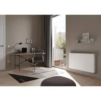 Kermi x-flair Plan-Kompaktheizkörper, Typ 22, RAL 9016 seidenglanz, 405x1805x102 mm, 10 bar, mit Abdeckung, 902 Watt