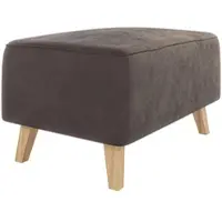 S-Style Möbel HOCKER Mario Braun - Khaki Microfaser