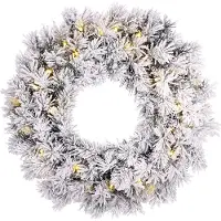 Black Box Trees Dinsmore Weihnachtskranz mit LED-Beleuchtung - Ø60 cm - Grün Frosted
