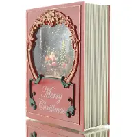Lumineo Buchcover Weihnachtslandschaft mit LED-Beleuchtung und Musik